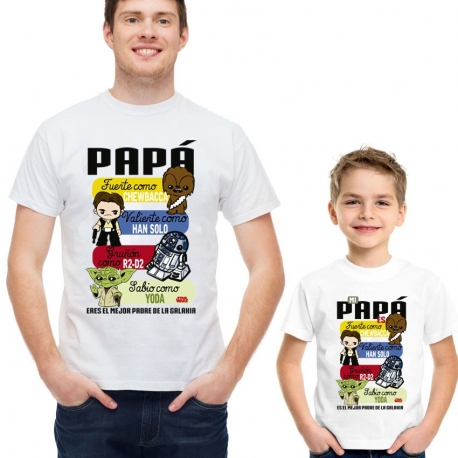 Pack camisetas papá hijos WARS